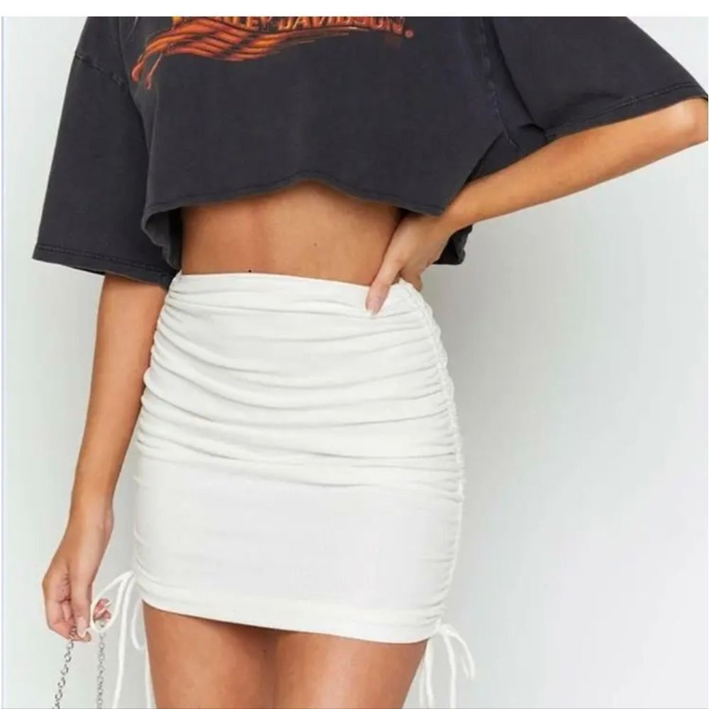 Women Lady Sexy Casual Mid Waist Mini Skirt Stretch Office Bodycon Club Dress US - Picture 4 of 5